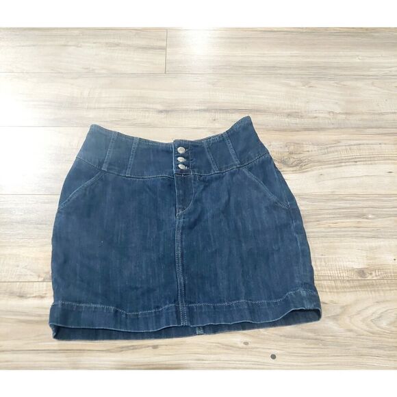 Express Mini Denim Skirt High Waist 6 - Picture 12 of 12